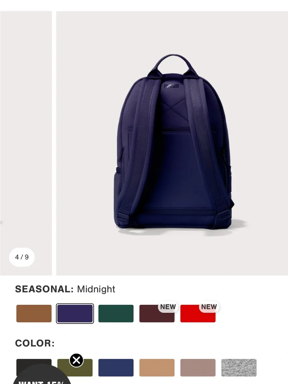 Dagne Dover Medium Dakota Backpack in Midnight Blue